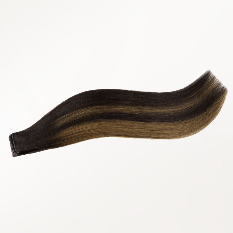 Dark Brown Balayage (2/6/2) Invisi Edge Tape-Ins 50g_100% Remy Human Hair.