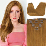 Classic Clip in Hair Extensions 120G_100% Remy Human Hair.