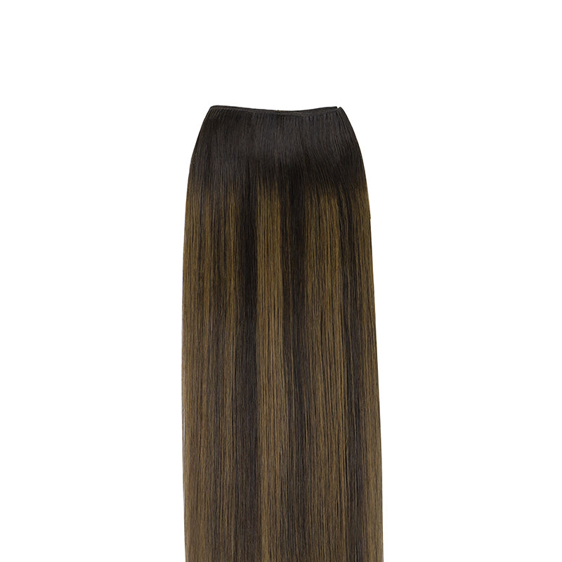 Dark Brown Balayage (2/6/2) Sew-In Weft Hair Extensions (80g-120g)_100% Remy Human Hair.