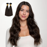 Dark Brown (2) Flat Tip Hair Extensions 60g_100% Remy Human Hair.