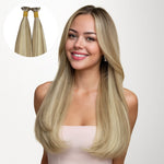 Light Blonde Highlights (16/22A) Flat Tip Hair Extensions 60g_100% Remy Human Hair.