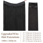 GOO GOO Pro Wire Hair Extension_100% Remy Human Hair.