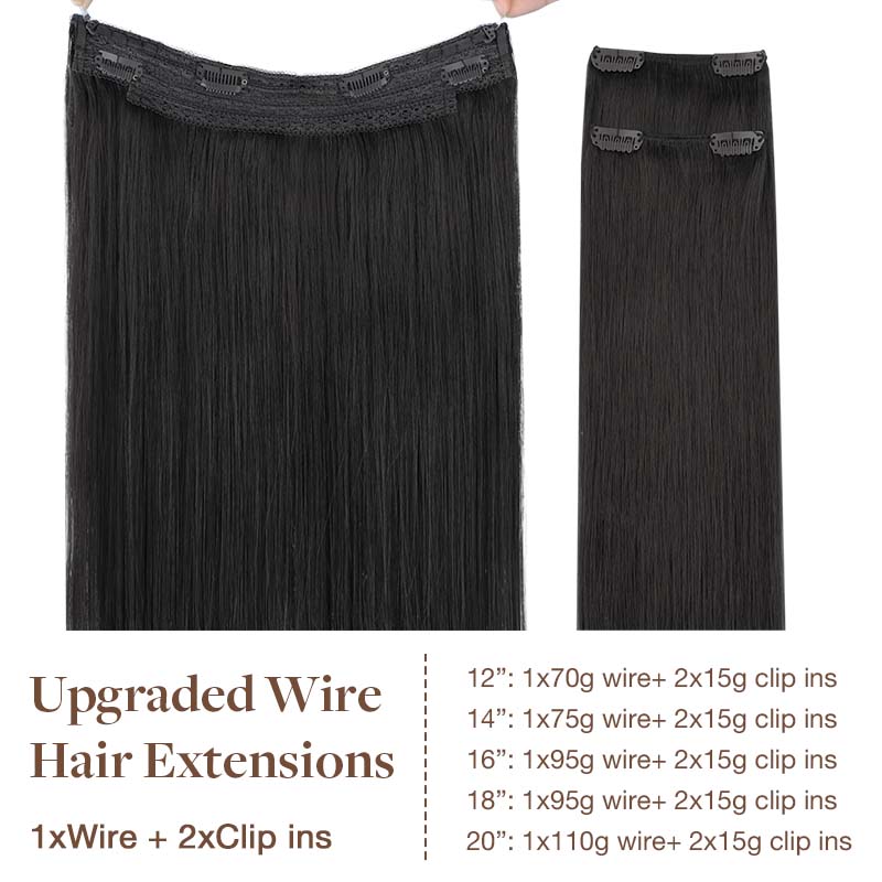 GOO GOO Pro Wire Hair Extension-sale_100% Remy Human Hair.