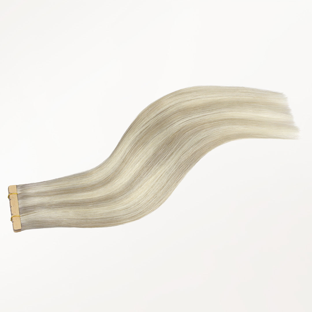 Ash Blonde Highlights (17A/60A) Tape-Ins 50g_100% Remy Human Hair.