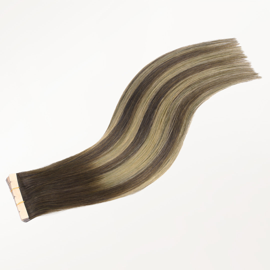 Caramel Blonde Balayage (4/27/4) Mini Tape-Ins 40g_100% Remy Human Hair.
