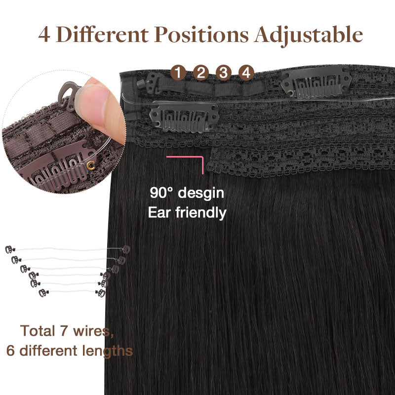 GOO GOO Pro Wire Hair Extension-sale_100% Remy Human Hair.