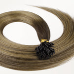 Caramel Blonde Balayage (4/27/4) Flat Tip Hair Extensions 60g_100% Remy Human Hair.