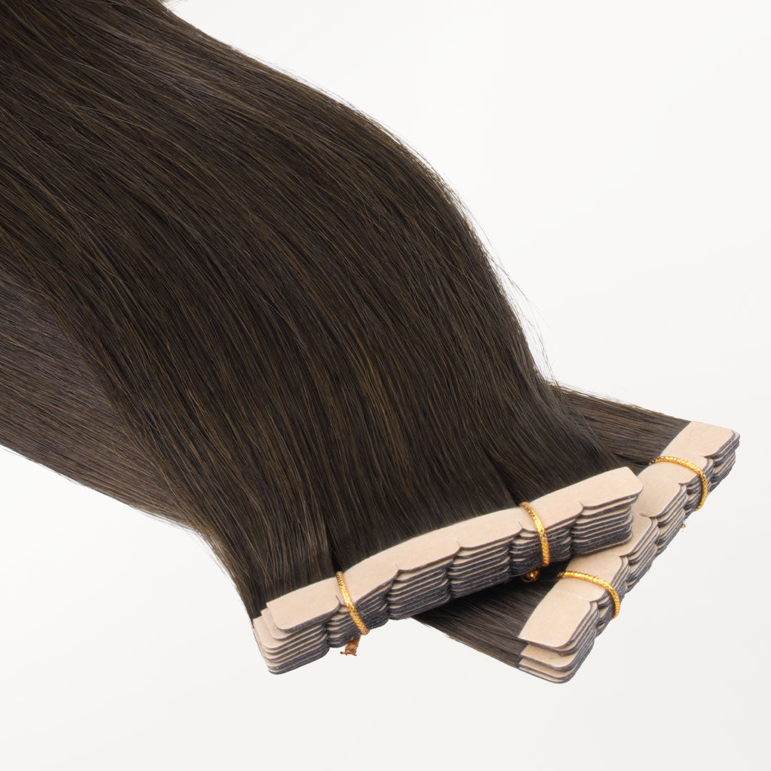 Light Brown (2A) Tape-Ins 50g_100% Remy Human Hair.