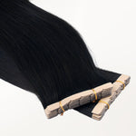 Jet Black (1) Tape-Ins 50g_100% Remy Human Hair.