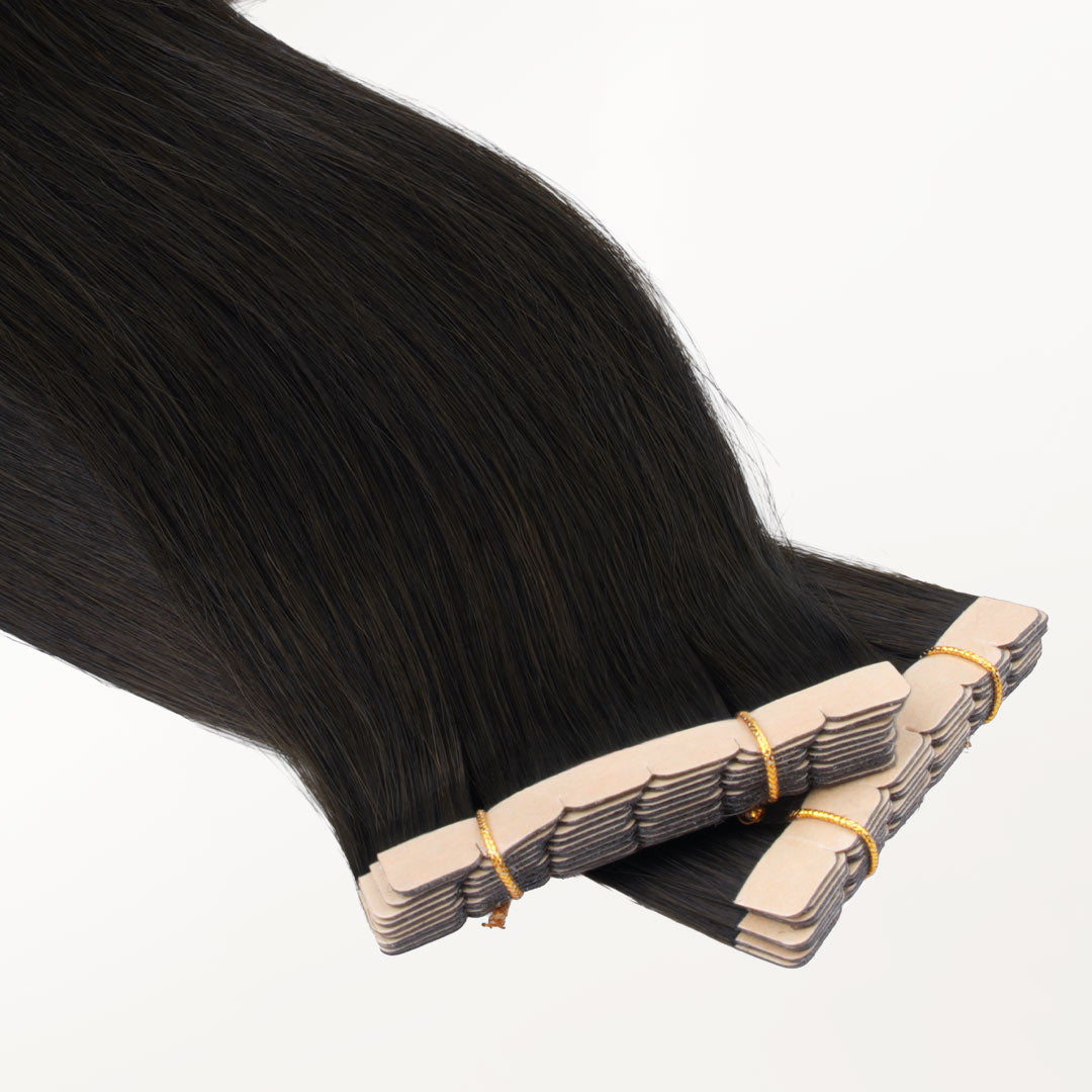 Natural Black (1B) Mini Tape-Ins 40g_100% Remy Human Hair.