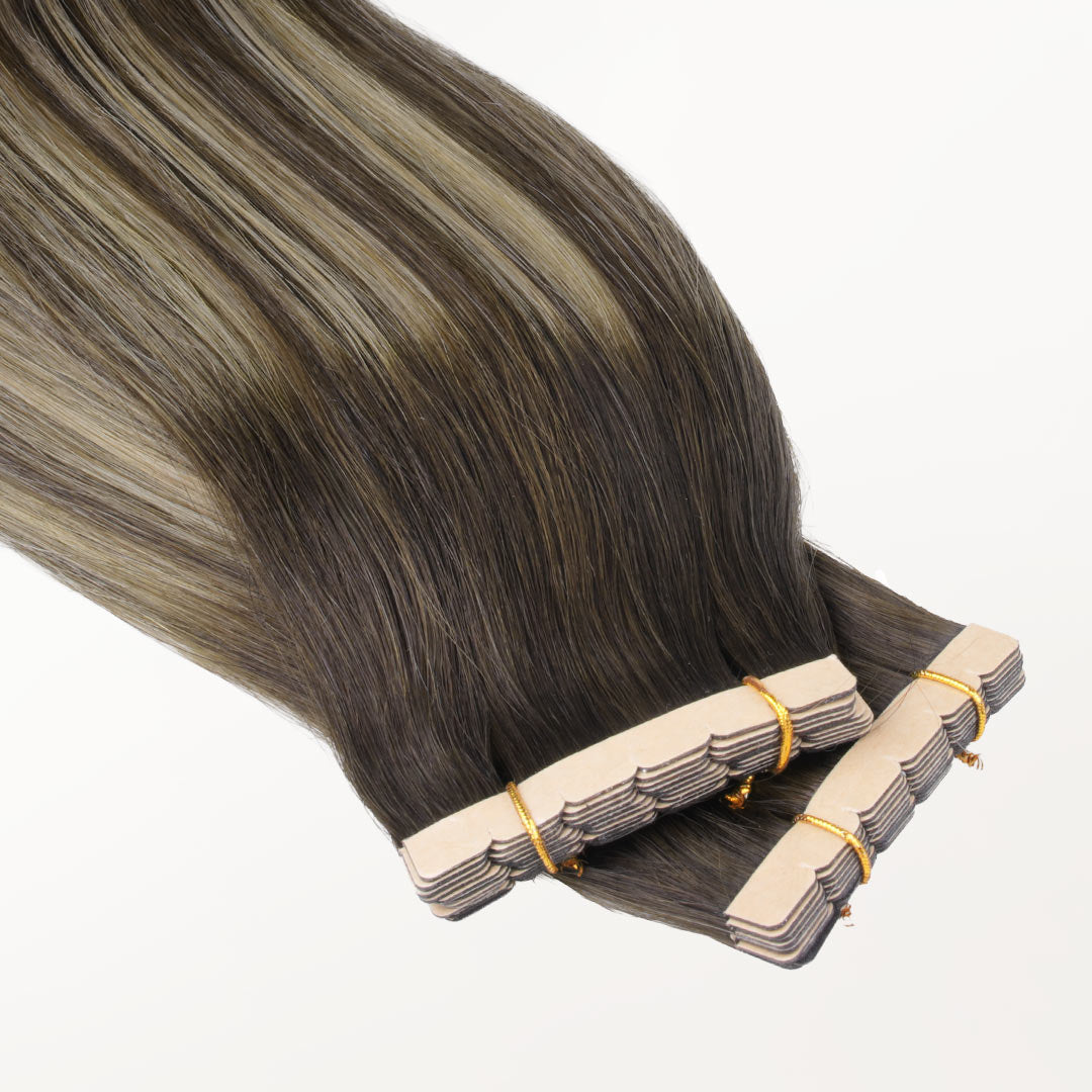 Honey Blonde Balayage (4/26/4) Mini Tape-Ins 40g_100% Remy Human Hair.