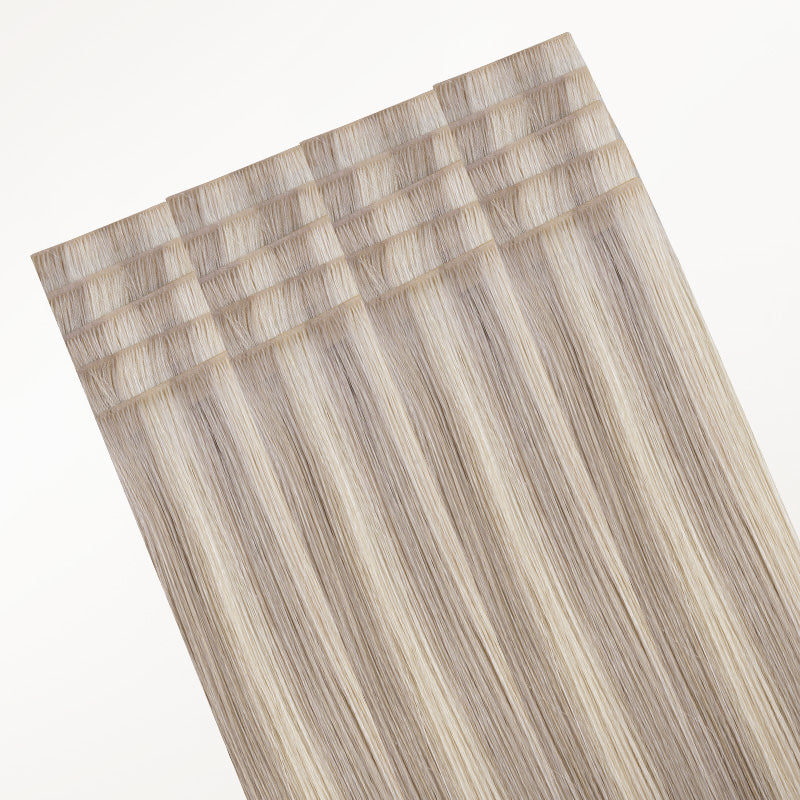 Ash Blonde Highlights (17A/60A) Invisi Edge Tape-Ins 50g_100% Remy Human Hair.