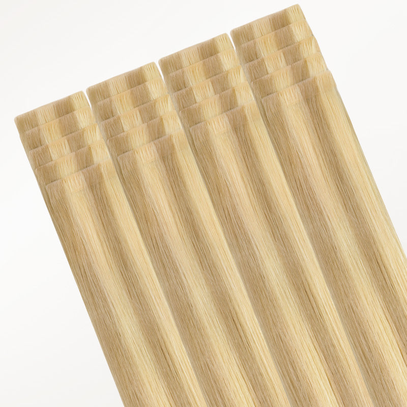 Dirty Blonde Highlights (18D/22F) Invisi Edge Tape-Ins 50g_100% Remy Human Hair.