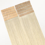 Platinum Blonde (60A) Tape-Ins 50g_100% Remy Human Hair.