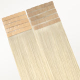 Platinum Blonde (60A) Tape-Ins 50g_100% Remy Human Hair.