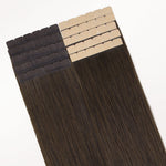 Light Brown (2A) Tape-Ins 50g_100% Remy Human Hair.