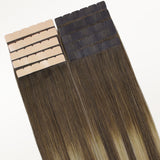 Caramel Blonde Balayage (4/27/4) Mini Tape-Ins 40g_100% Remy Human Hair.
