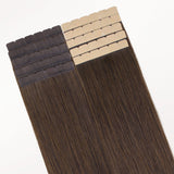 Chocolate Brown (4A) Mini Tape-Ins 40g_100% Remy Human Hair.