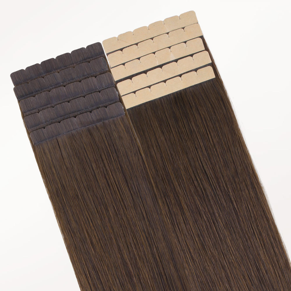 Chocolate Brown (4A) Mini Tape-Ins 40g_100% Remy Human Hair.