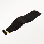 Natural Black (1B) Flat Tip Hair Extensions 60g_100% Remy Human Hair.