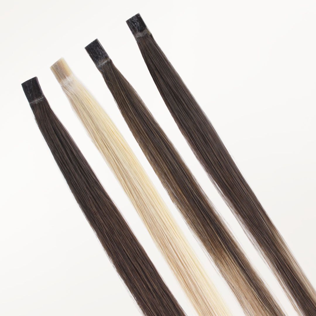 Chocolate Brown (4A) Flat Tip Hair Extensions 60g_100% Remy Human Hair.
