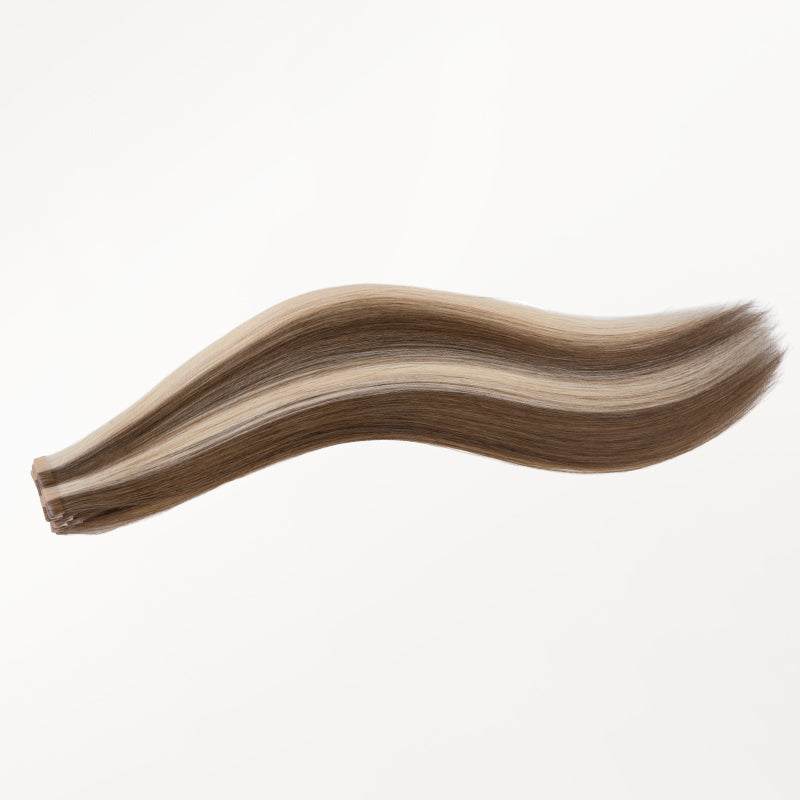 Golden Blonde Highlights (8B/60B) Invisi Edge Tape-Ins 50g_100% Remy Human Hair.