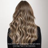 Golden Blonde Highlights (8B/60B) Invisi Edge Tape-Ins 50g_100% Remy Human Hair.