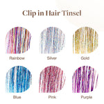 Hair Tinsel Clip In_100% Remy Human Hair.