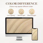 Dark Blonde Highlighted Bleach Blonde (18A/613A) Invisi Edge Seamless Clip-Ins (140g-160g)_100% Remy Human Hair.