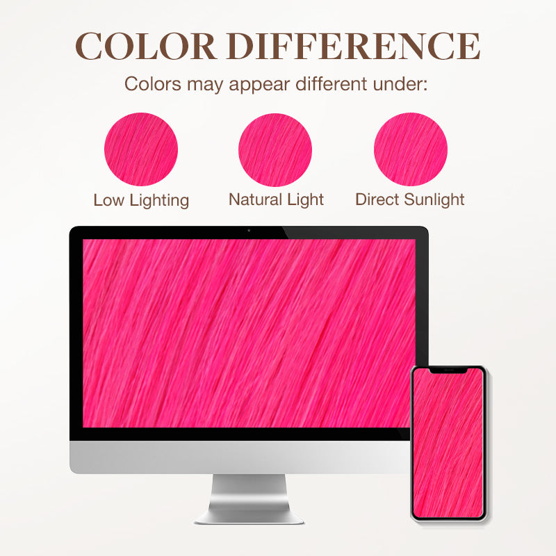 Hot Pink Color Tape-Ins (25g-30g)_100% Remy Human Hair.