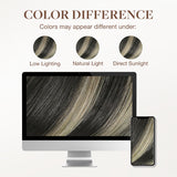 Black to Light Blonde Balayage (1B/19/1B) Sew-In Weft Hair Extensions (80g-120g)_100% Remy Human Hair.
