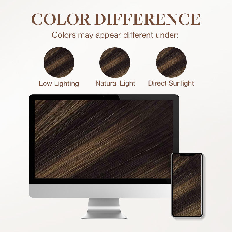 Dark Brown Balayage (2/6/2) Sew-In Weft Hair Extensions (80g-120g)_100% Remy Human Hair.