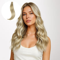 Light Blonde Highlights (16/22A) Tape-Ins 50g-100% Remy Human Hair.