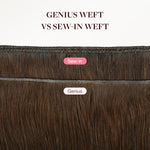 Jet Black (1) Genius Weft Hair Extensions (50-120g)_100% Remy Human Hair.