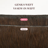 Jet Black (1) Genius Weft Hair Extensions (50-120g)_100% Remy Human Hair.