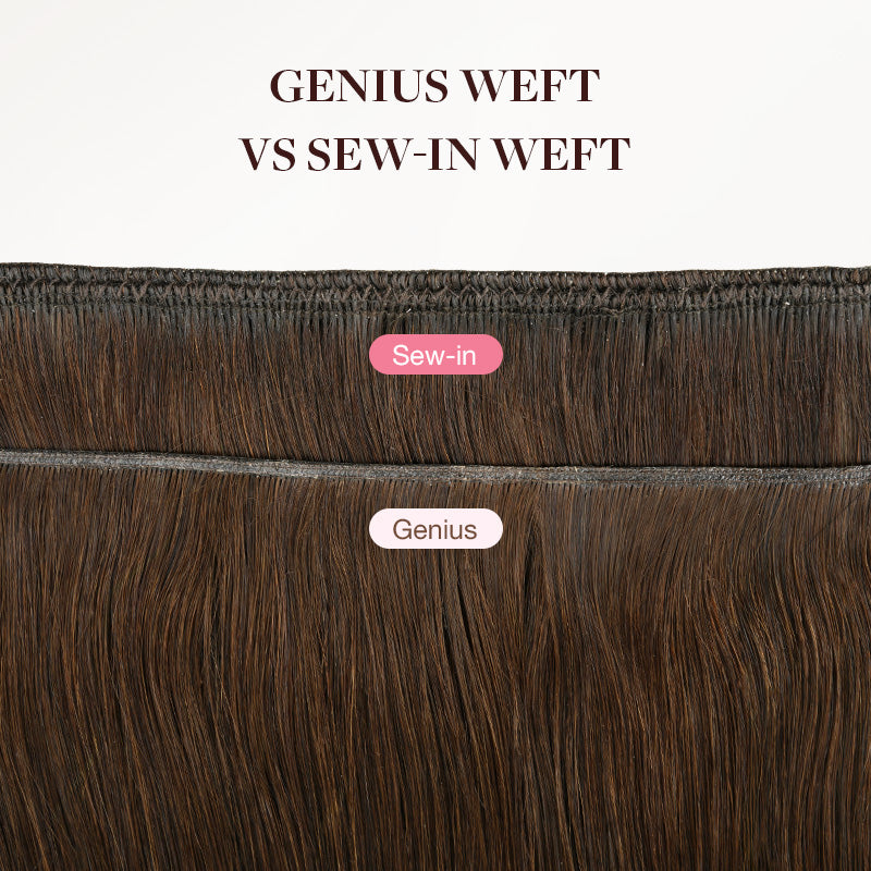 Jet Black (1) Genius Weft Hair Extensions (50-120g)_100% Remy Human Hair.
