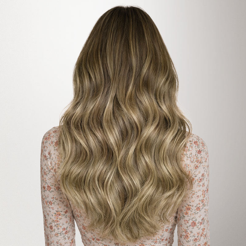  Bleach Blonde Balayage (3/8/613) Genius Weft Hair Extensions (100-120g) [Clearance]-100% Remy Human Hair.
