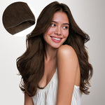 Chocolate Brown (4A) Genius Weft Hair Extensions (50-120g)_100% Remy Human Hair.