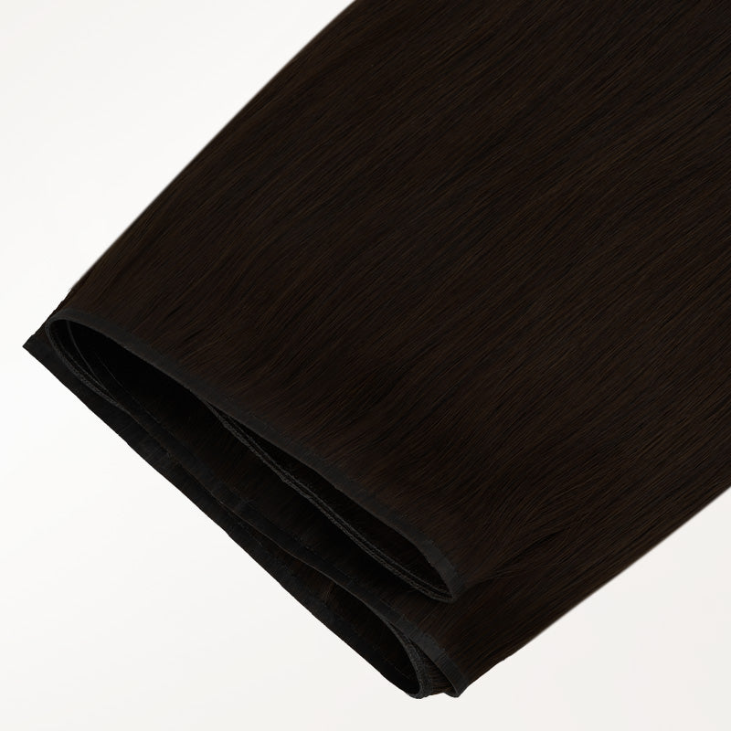 Dark Brown (2) Genius Weft Hair Extensions (50-120g)_100% Remy Human Hair.