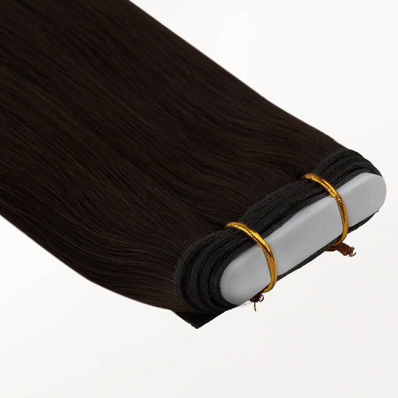 Dark Brown (2) Genius Weft Hair Extensions (50-120g)_100% Remy Human Hair.