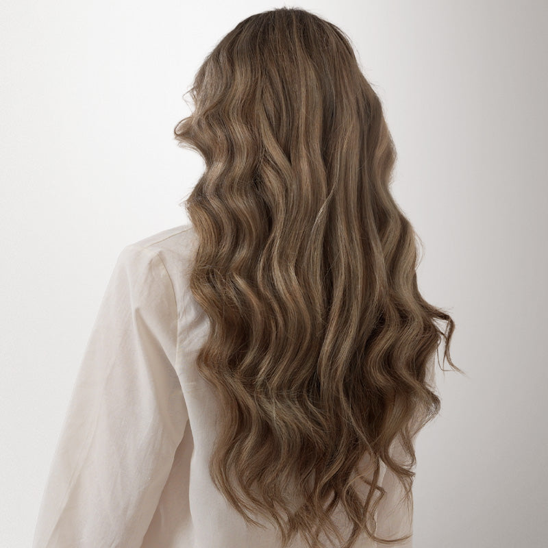 Honey Blonde Balayage (4/26/4) Genius Weft Hair Extensions (50-120g)_100% Remy Human Hair.