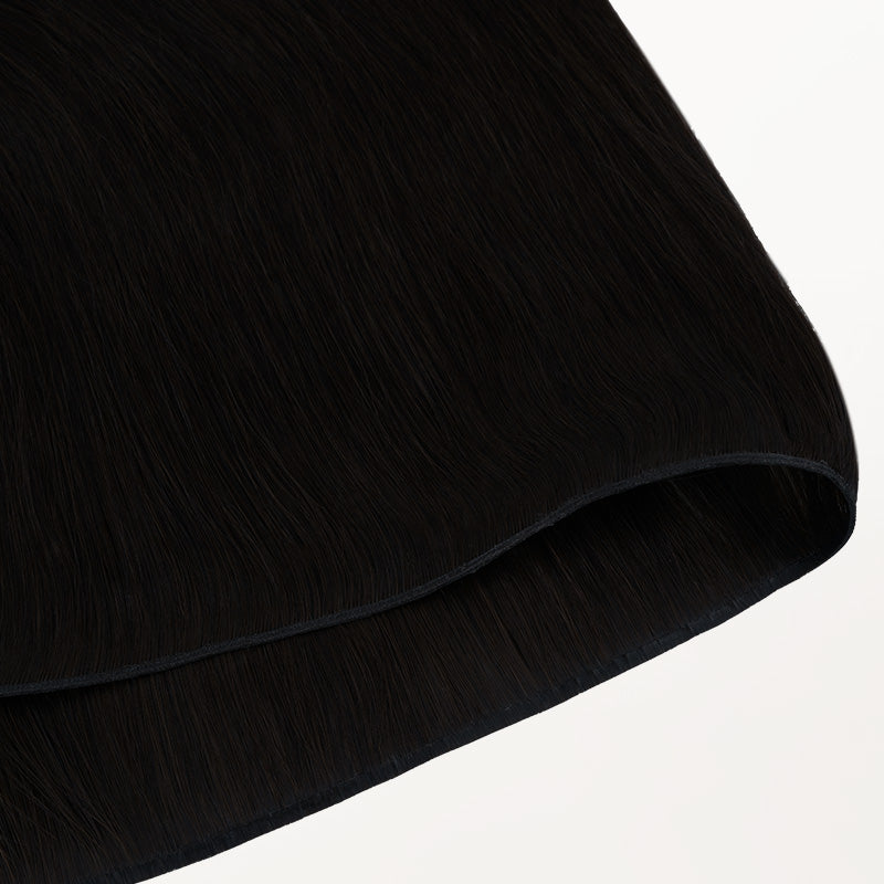 Jet Black (1) Genius Weft Hair Extensions (50-120g)_100% Remy Human Hair.