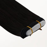 Jet Black (1) Genius Weft Hair Extensions (50-120g)_100% Remy Human Hair.