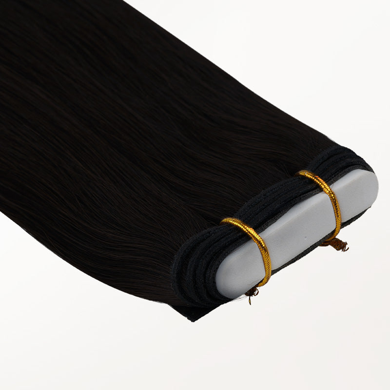 Jet Black (1) Genius Weft Hair Extensions (50-120g)_100% Remy Human Hair.