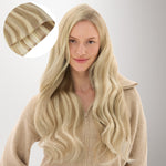 Light Blonde Highlights (16/22A) Genius Weft Hair Extensions (50-120g)_100% Remy Human Hair.
