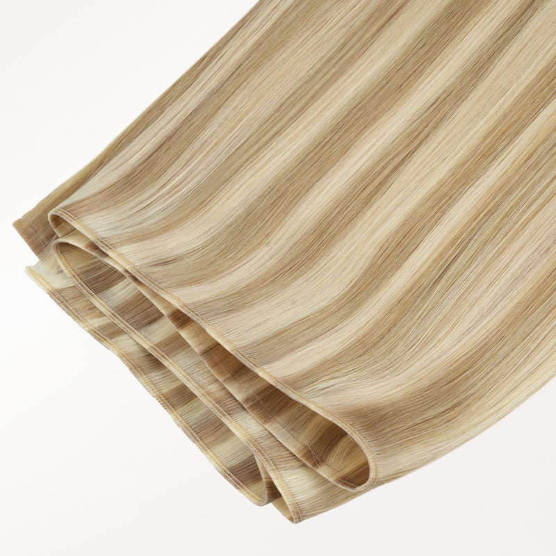 Light Blonde Highlights (16/22A) Genius Weft Hair Extensions (50-120g)_100% Remy Human Hair.