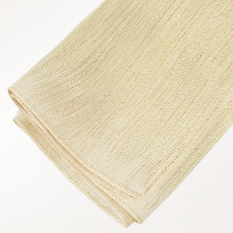 Platinum Blonde (60A) Genius Weft Hair Extensions (50-120g)_100% Remy Human Hair.
