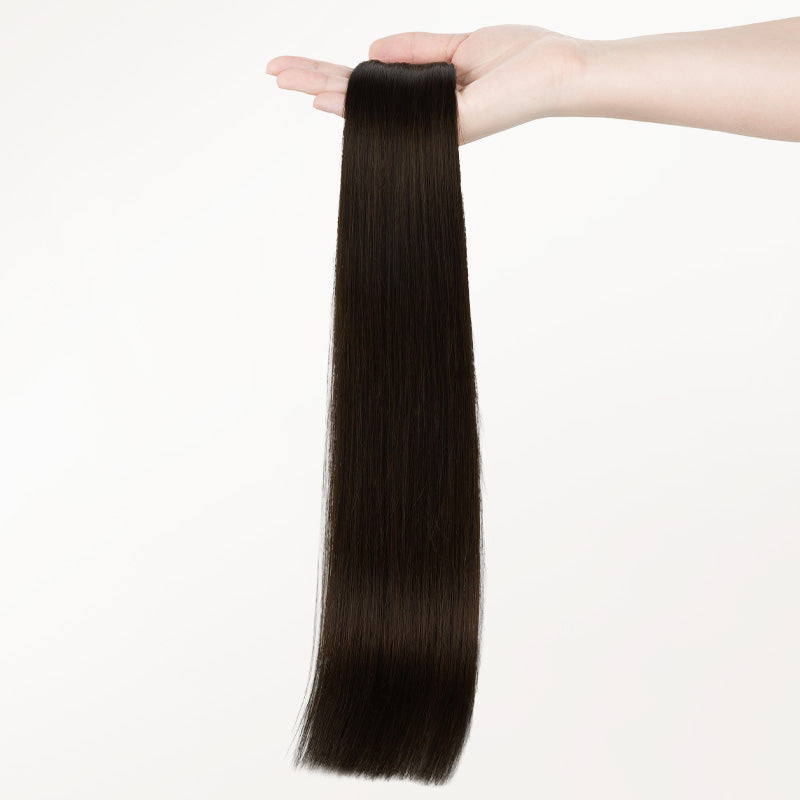 Dark Brown (2) Genius Weft Hair Extensions (50-120g)_100% Remy Human Hair.