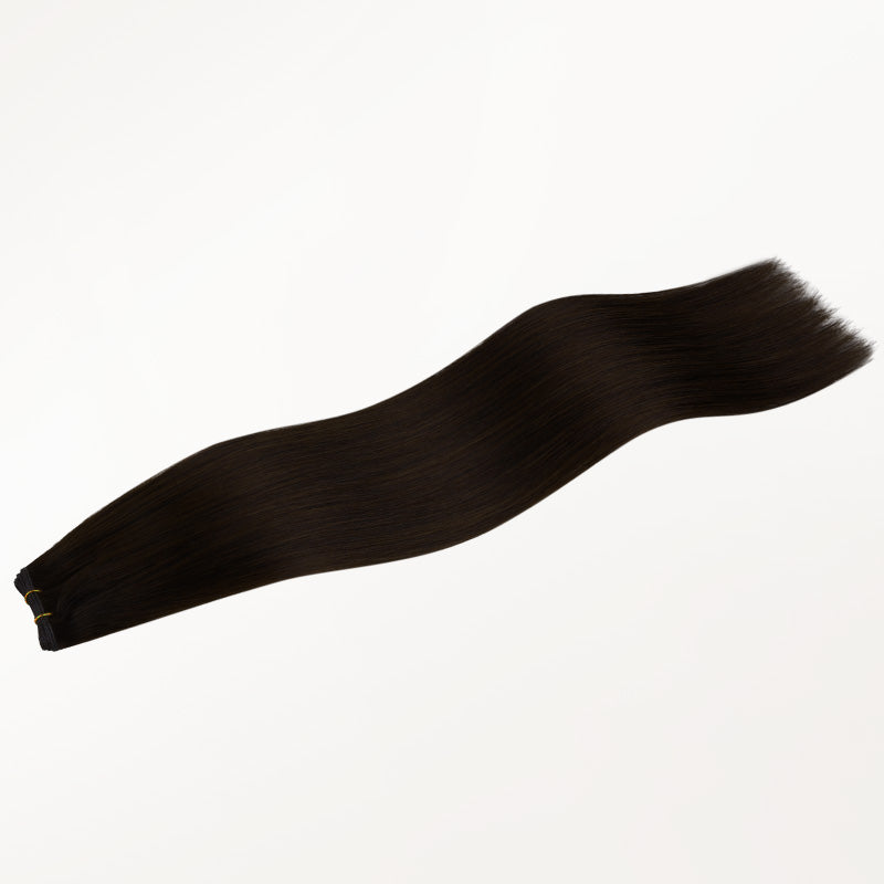 Dark Brown (2) Genius Weft Hair Extensions (50-120g)_100% Remy Human Hair.