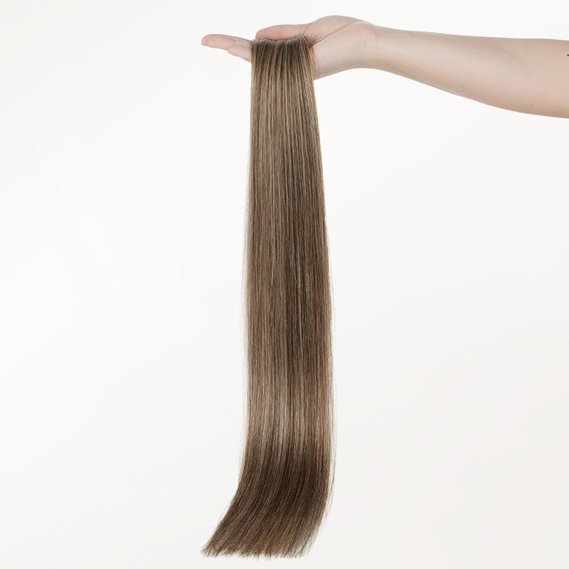 Honey Blonde Balayage (4/26/4) Genius Weft Hair Extensions (50-120g)_100% Remy Human Hair.